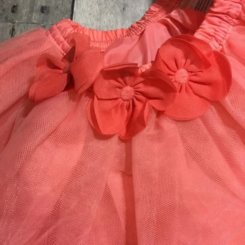 Gymboree peach tutu flower skirt
